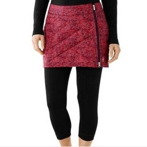 Smartwool smartloft Corbett 120 printed coral ski skirt